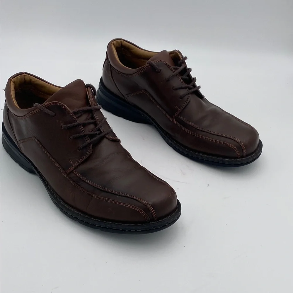 Dockers Men's Brown Leather pro style Shoes Oxford men 10M office casual comfort